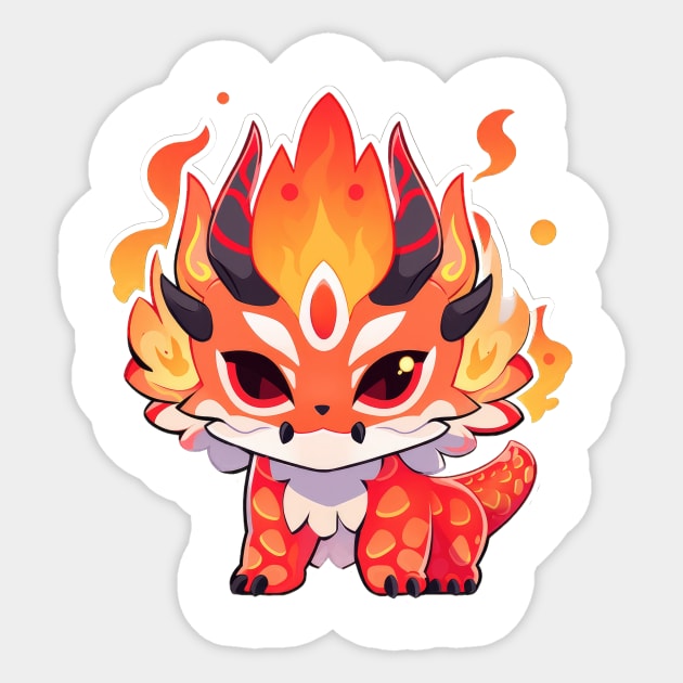 Cute Chibi Pixiu Creature Sticker by SundayDonuts